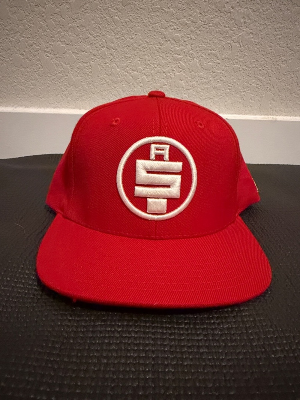 The Marathon Clothing Red SnapBack with White Embroidered Logo All Money In